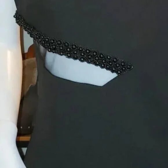 NWT black mesh cut-out mini beaded party cocktail prom dress Medium - Picture 5 of 9